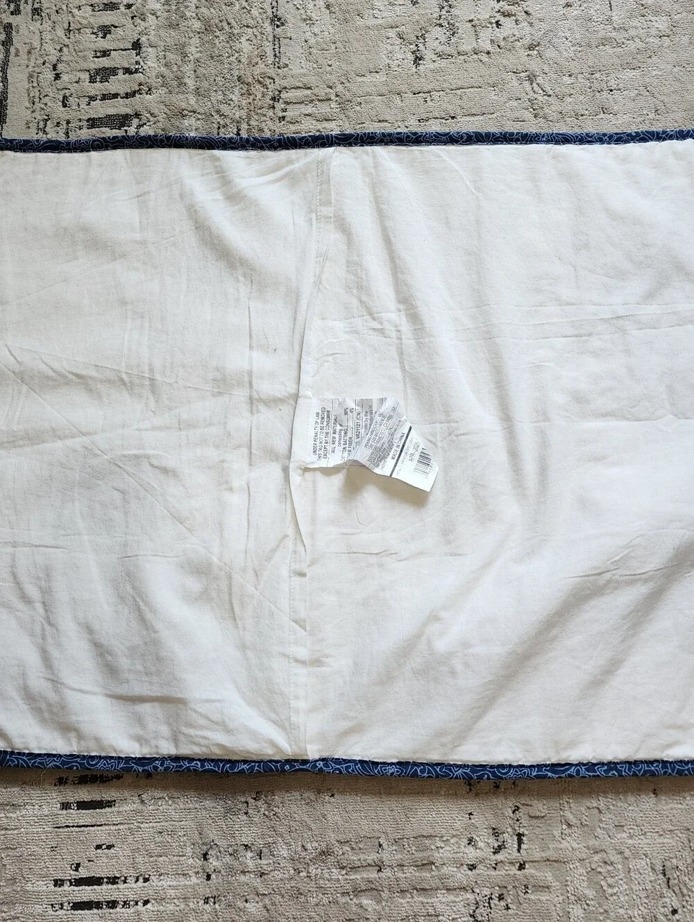 Better Homes And Harden Patchwork Floral Quilted Pillow Sham in Blue and Cream